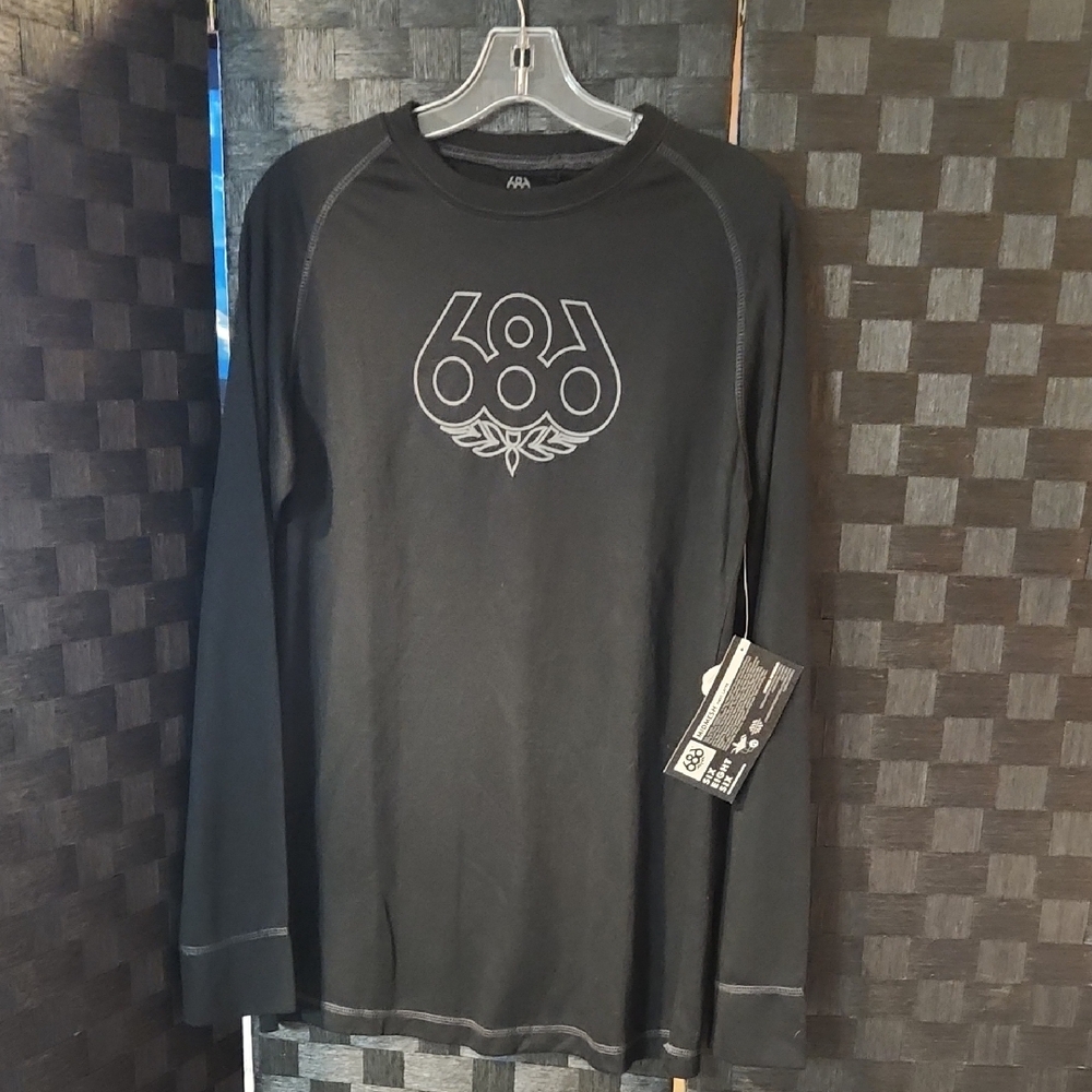 686 Men's Charcoal Long Sleeve Tee
